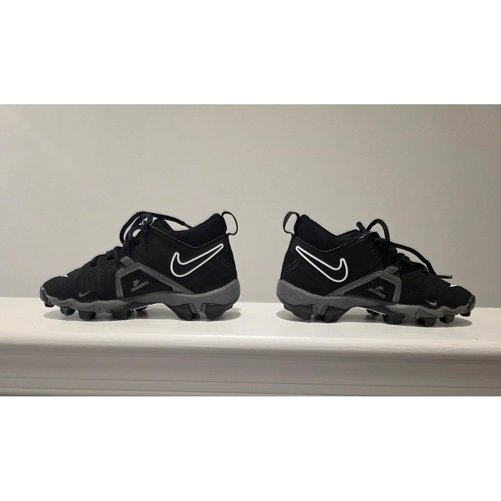 Kid's sz 1Y Nike Alpha Menace 3 Shark Football Cleats Black White CV0581-010 - Picture 6 of 12